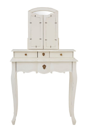 Vienne White Dressing Table With Mirror