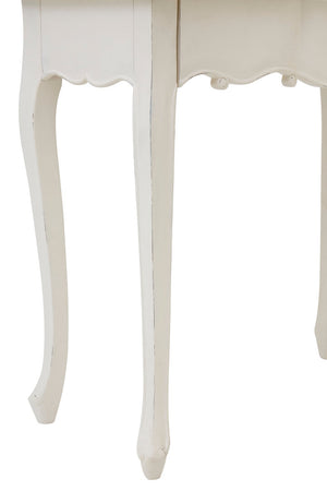 Vienne White Dressing Table With Mirror