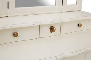 Vienne White Dressing Table With Mirror