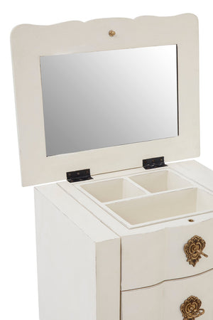 Vienne 5 Drawer Small White Chest With Jewellery Storage