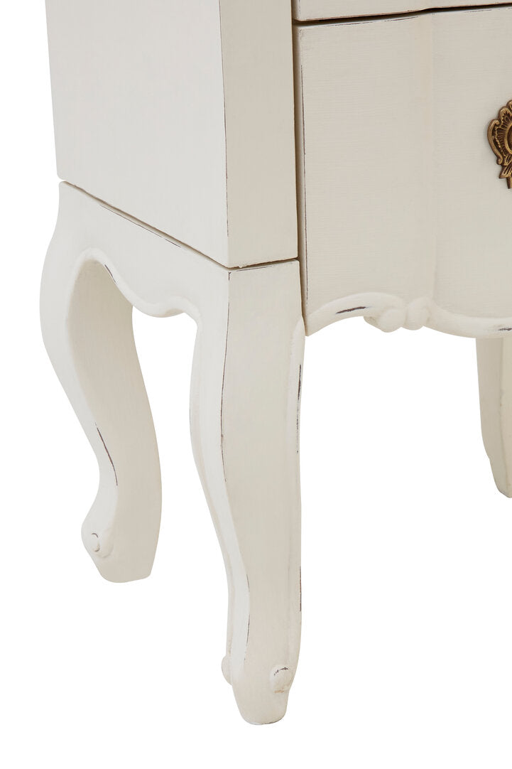 Vienne 5 Drawer Small White Chest With Jewellery Storage