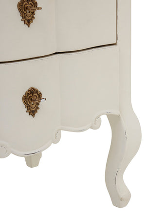 Vienne 5 Drawer White Chest