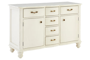 Vienne 6 Drawer White Sideboard