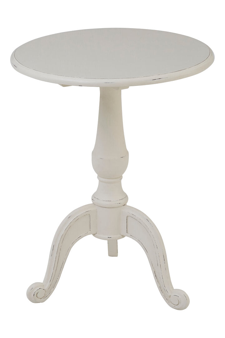Vienne Round White Pedestal Table