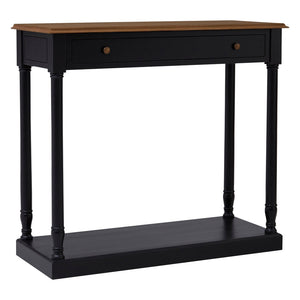 Vienne 1 Drawer Black Console Table