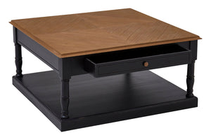 Vienne 1 Drawer Black Coffee Table