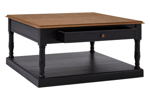 Vienne 1 Drawer Black Coffee Table