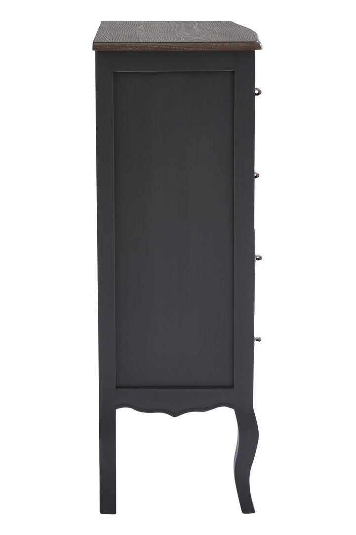 Vienne 4 Drawer Dark Grey Chest of Drawers