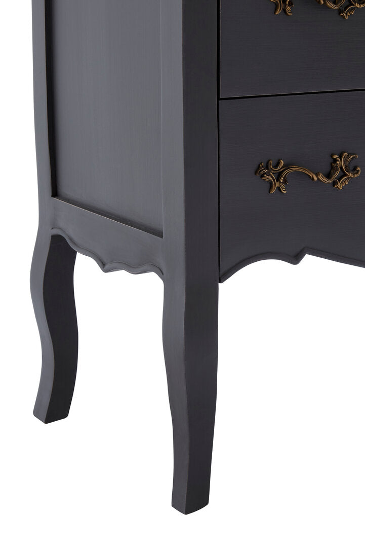 Vienne 4 Drawer Dark Grey Chest of Drawers