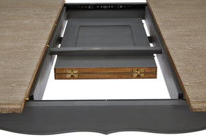 Vienne Dark Grey Extendable Dining Table