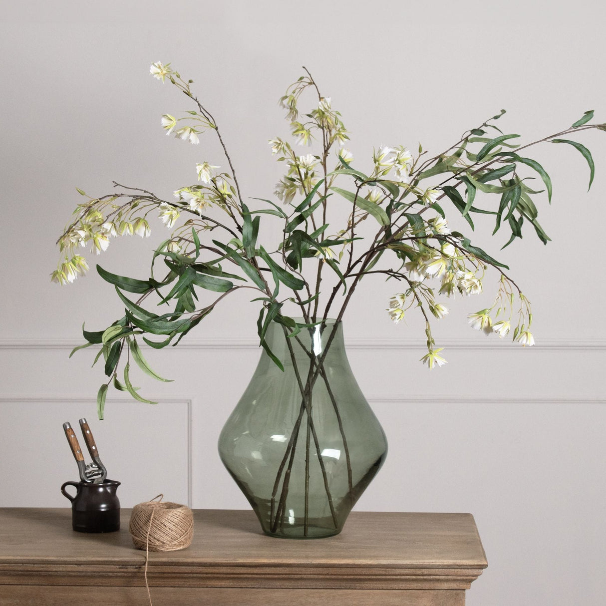 Platform Bouquet Vase Sage Green