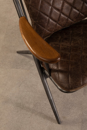 Durango Brown Leather Cocktail Chair