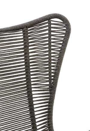 Nomad Grey Rope Lounge Chair And Footstool