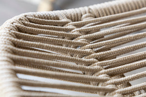 Nomad Latte Rope Lounge Chair And Footstool