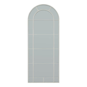 White Large Arched Window Mirror
