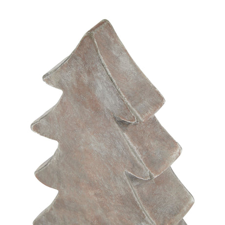 Close-up of the warm grey and brown stone-effect finish on the medium tree