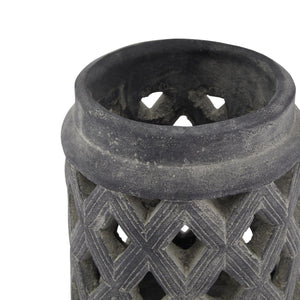 Amalfi Grey Lattice Lantern