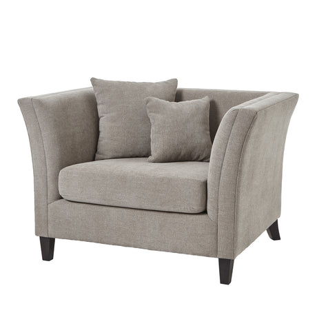 Vesper Taupe Cushion Back Snuggle Chair, cozy chair