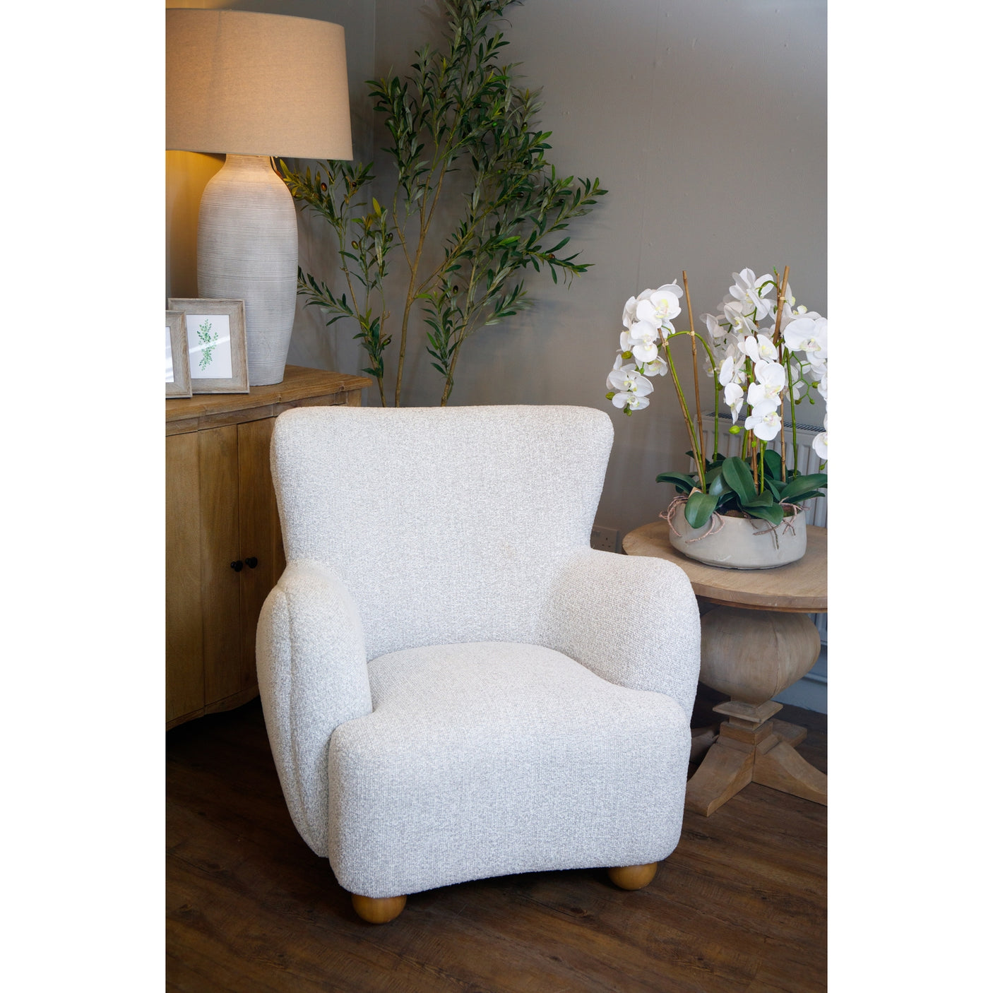 Hui Large Greige Armchair