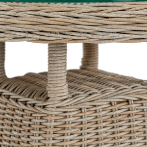 Amalfi Outdoor Bistro Table With Glass Top