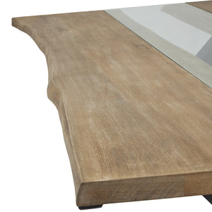 Light Acacia River Live Edge Dining Table