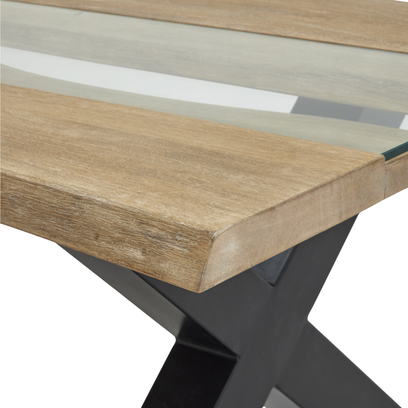 Light Acacia River Live Edge Coffee Table