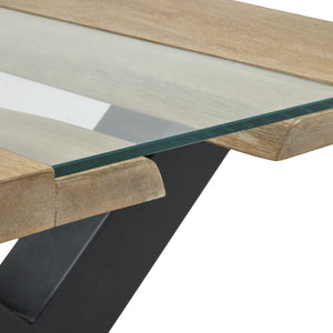Light Acacia River Live Edge Coffee Table