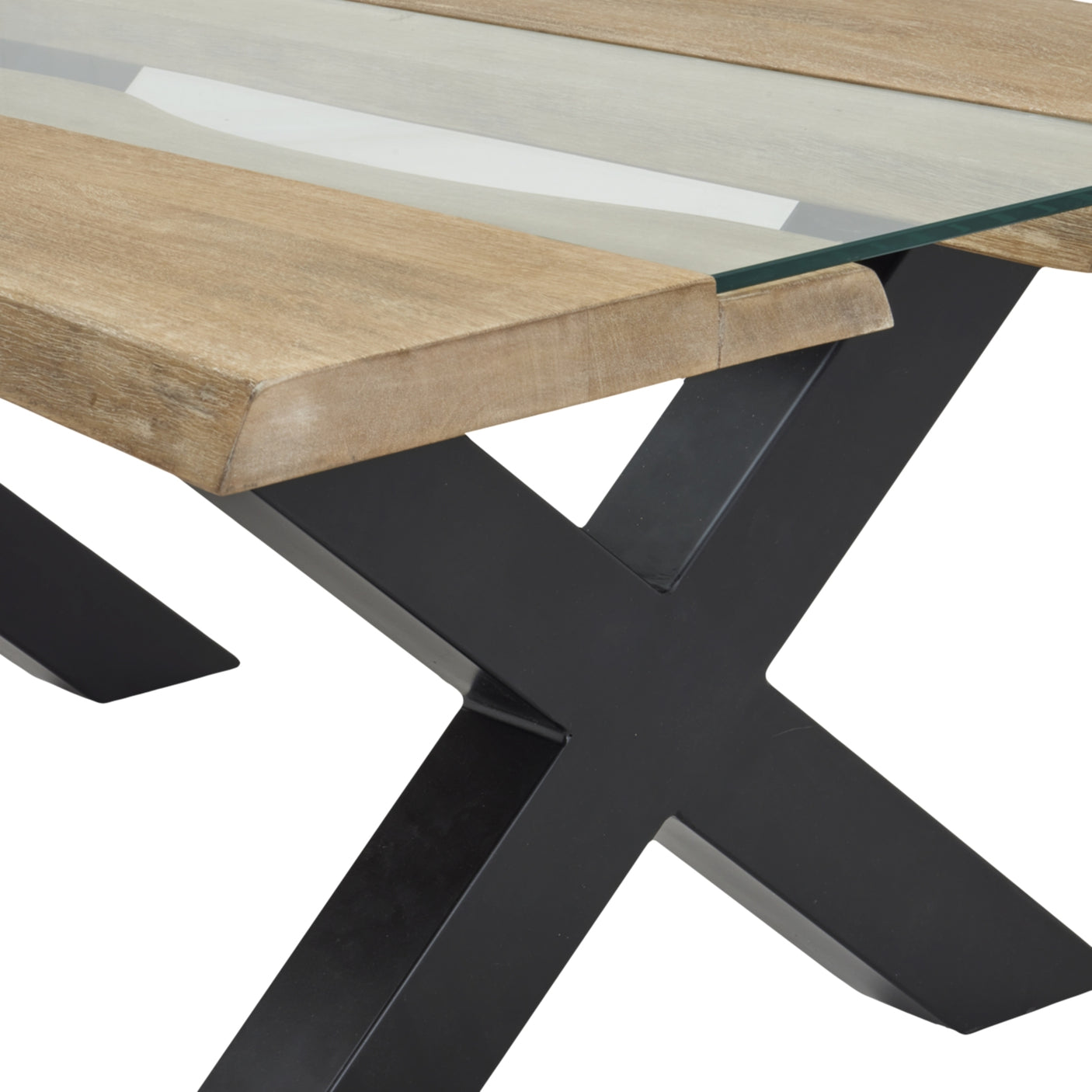 Light Acacia River Live Edge Coffee Table