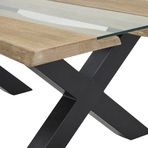 Light Acacia River Live Edge Coffee Table
