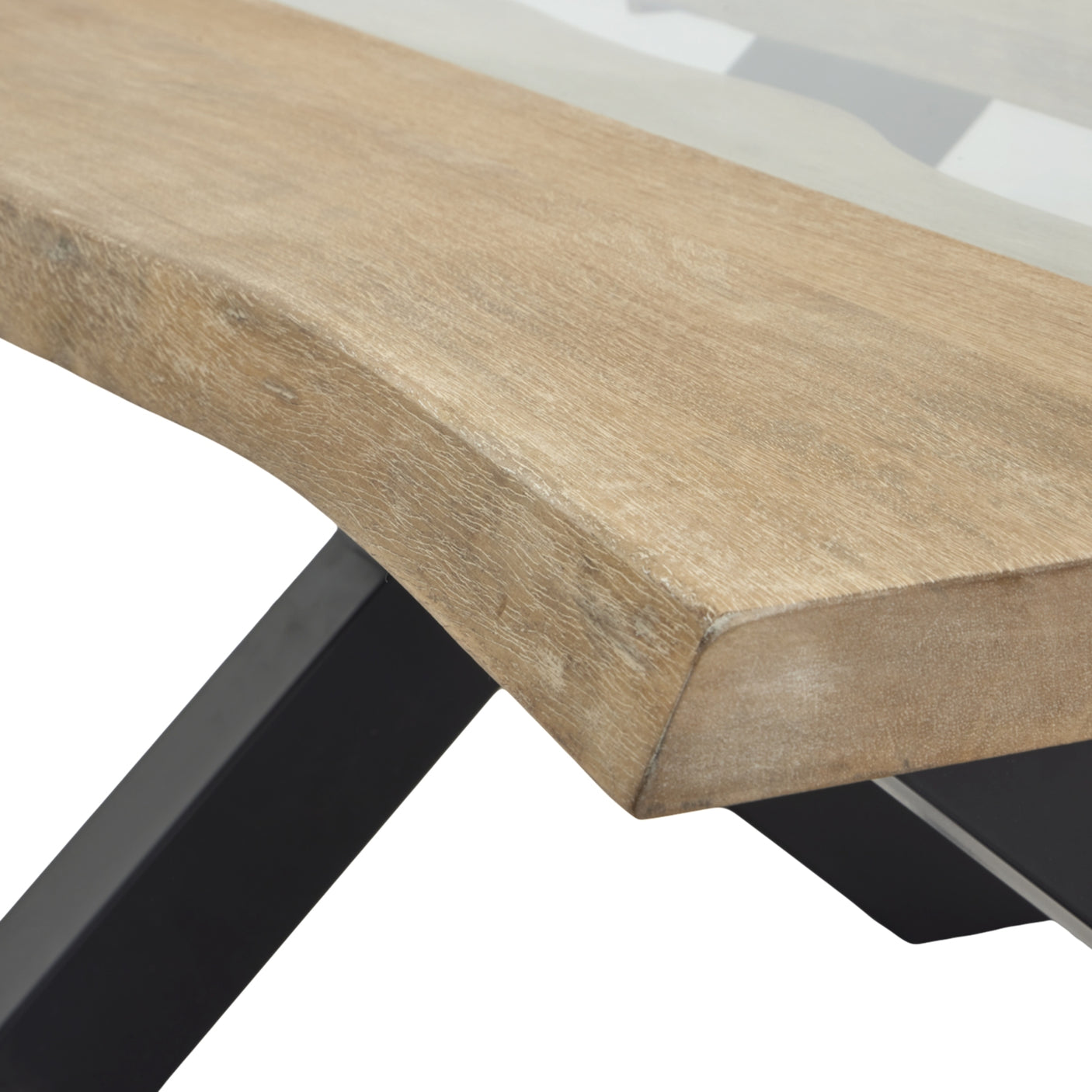 Light Acacia River Live Edge Coffee Table