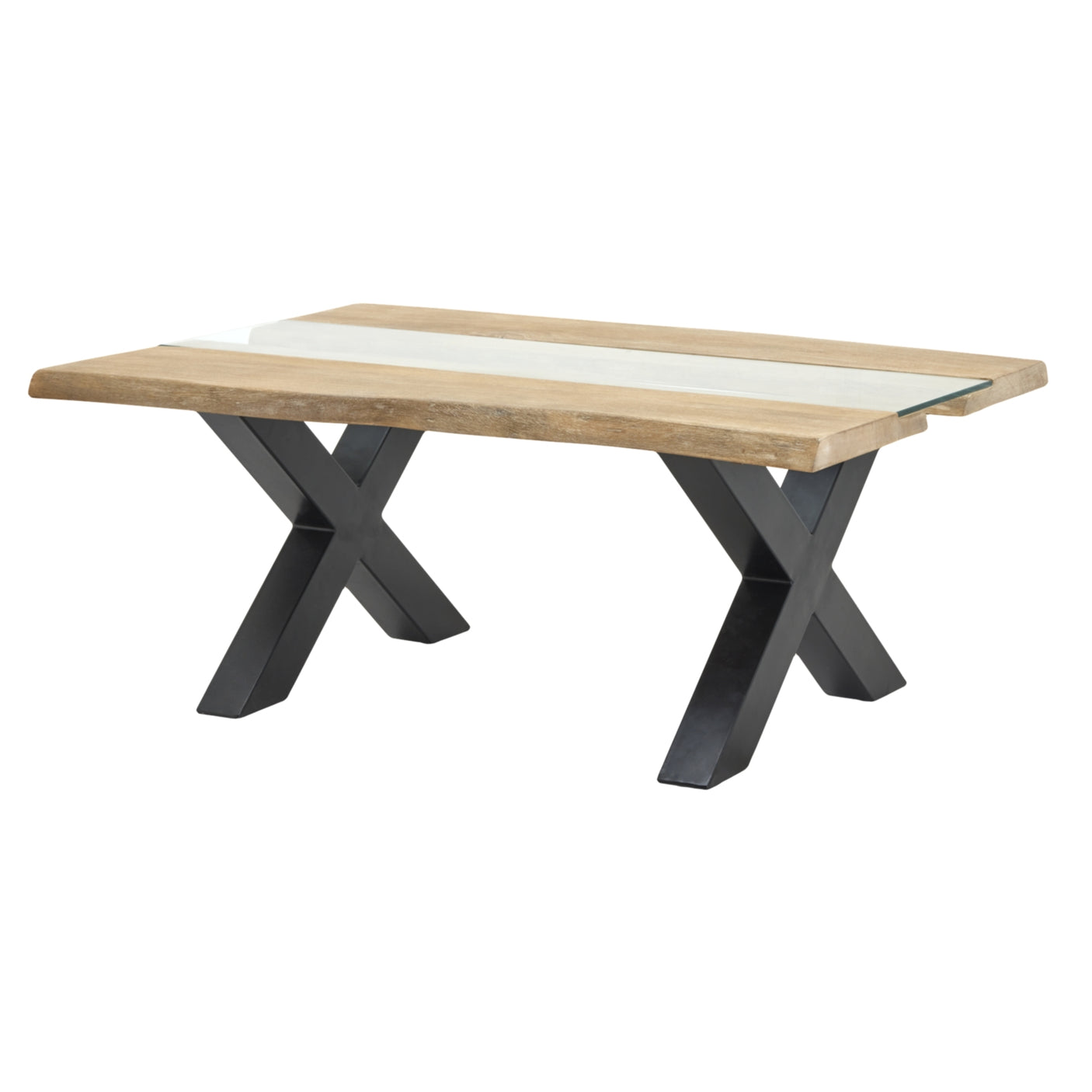 Light Acacia River Live Edge Coffee Table