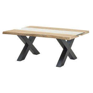 Light Acacia River Live Edge Coffee Table