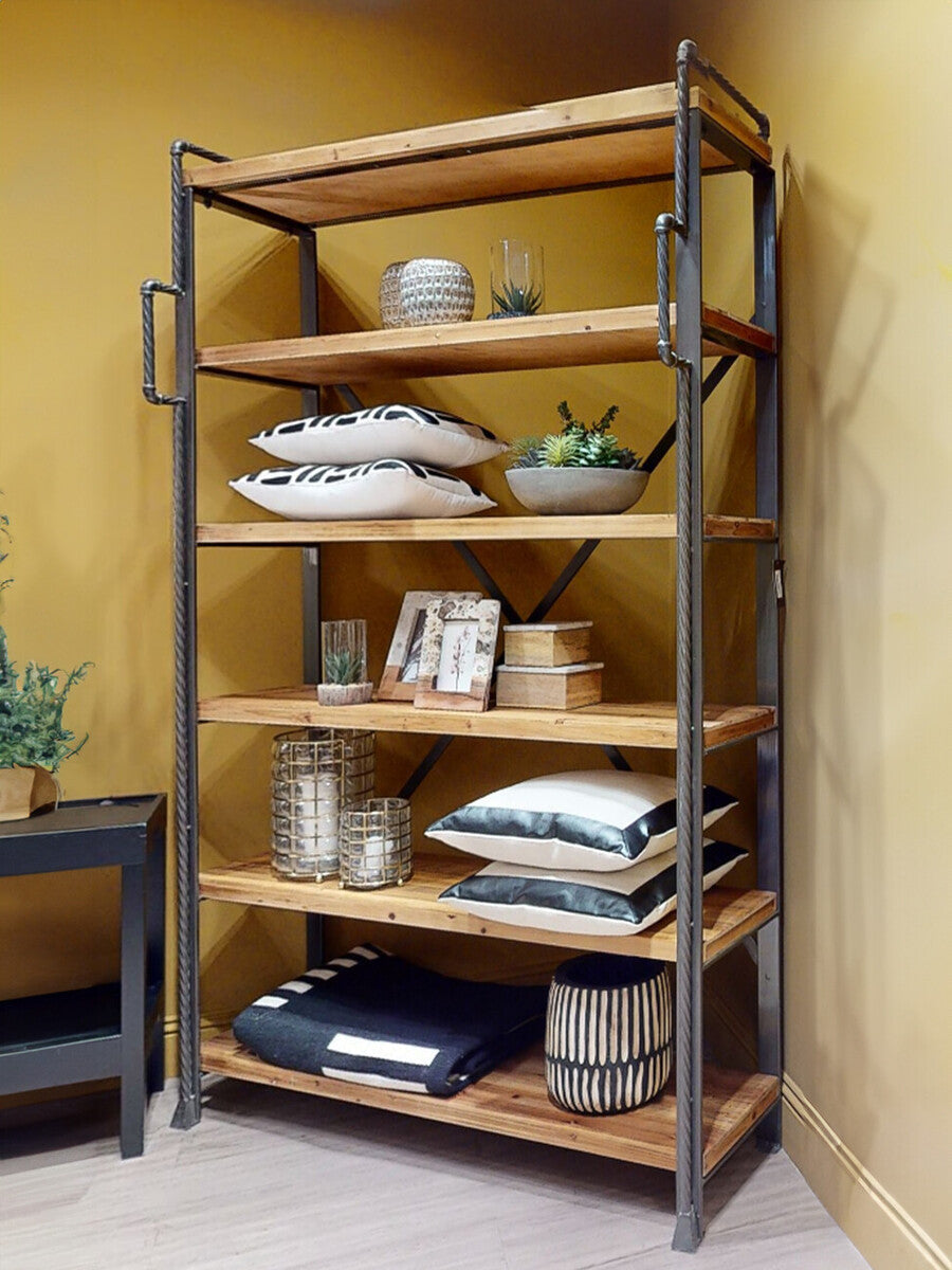 Gable Shelf Forma 6 Tier Wood & Metal Shelf Unit | Green & Gable