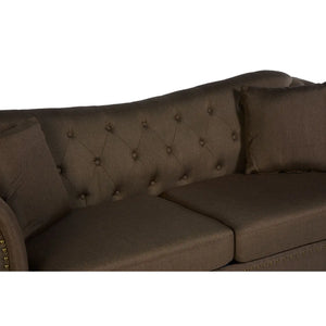 Three Seat Studded Chesterfield Sofa