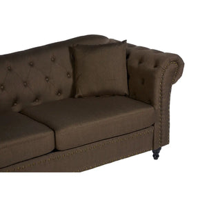 Three Seat Studded Chesterfield Sofa