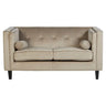 Two Seater Velvet Studded Sofa - Multiple Colours