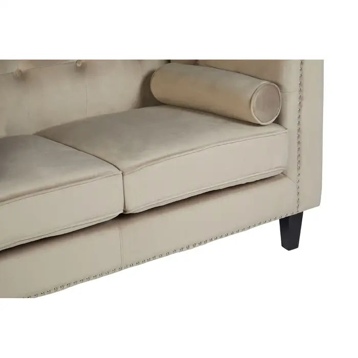 Two Seater Velvet Studded Sofa - Multiple Colours