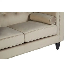 Two Seater Velvet Studded Sofa - Multiple Colours