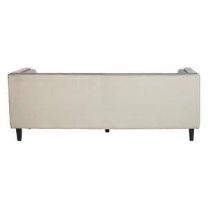 Three Seater Velvet Studded Sofa - Multiple Colours