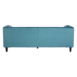 Three Seater Velvet Studded Sofa - Multiple Colours
