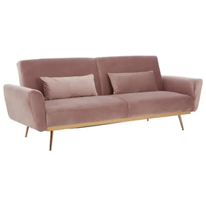 Broadway Velvet Sofa Bed - Dusky Pink