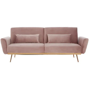 Broadway Velvet Sofa Bed - Dusky Pink