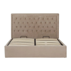 Helena Mink Velvet Ottoman Bed