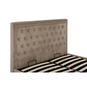 Helena Mink Velvet Ottoman Bed