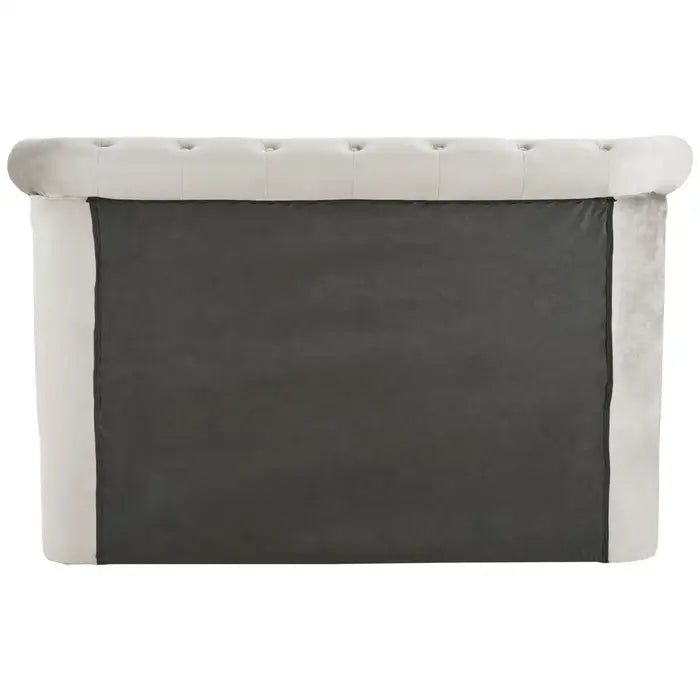 Emilia Grey Brushed Velvet Ottoman Bed