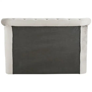 Emilia Grey Brushed Velvet Ottoman Bed