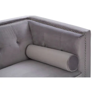Two Seater Velvet Studded Sofa - Multiple Colours