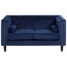 Two Seater Velvet Studded Sofa - Multiple Colours