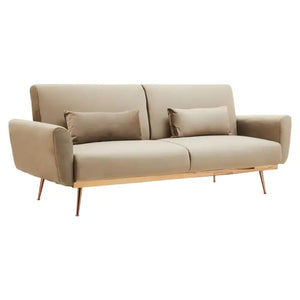 Broadway Velvet Sofa Bed - Elegant Mink