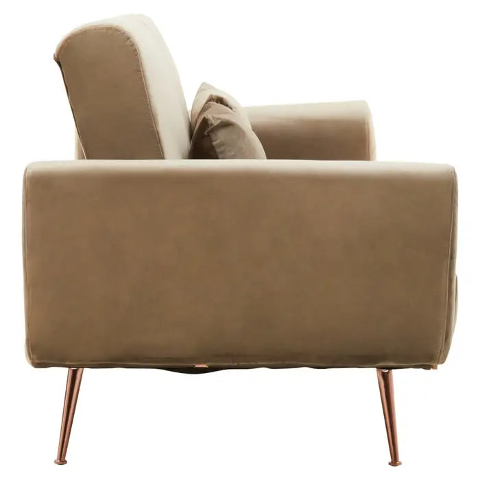 Broadway Velvet Sofa Bed - Elegant Mink